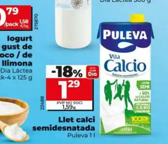 Dia PULEVA Llet calci semidesnatada oferta