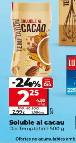 Dia DIA TEMPTATION Soluble al cacau oferta