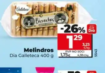 Dia DIA GALLETECA Melindros oferta