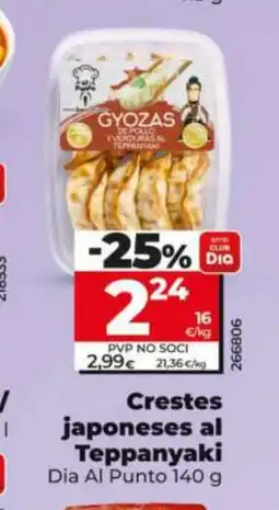 Dia DIA AL PUNTO Crestes japoneses al Teppanyaki oferta