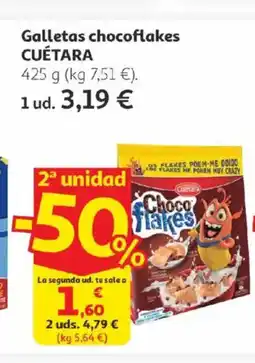Alcampo CUÉTARA Galletas chocoflakes oferta