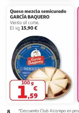 Alcampo GARCÍA BAQUERO Queso mezcla semicurado oferta
