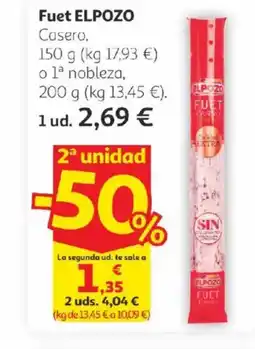 Alcampo ELPOZO Fuet oferta