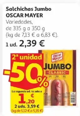 Alcampo OSCAR MAYER Salchichas Jumbo oferta