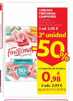 Alcampo CAMPOFRÍO Lonchas finissimas oferta
