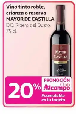 Alcampo MAYOR CASTILLA Vino tinto roble, crianza o reserva oferta