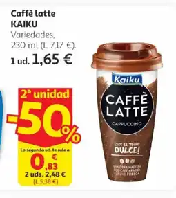 Alcampo KAIKU Caffè latte oferta