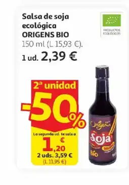 Alcampo ORIGENS BIO Salsa de soja ecológica oferta