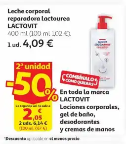 Alcampo LACTOVIT Leche corporal reparadora lactourea oferta