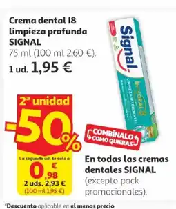 Alcampo SIGNAL Crema dental 18 Limpieza profunda oferta