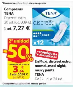Alcampo TENA Compresas oferta