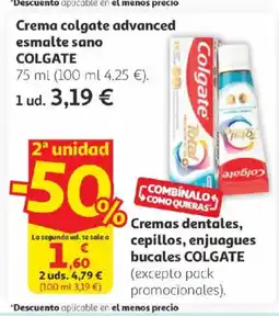 Alcampo COLGATE Crema colgate advanced esmalte sano oferta