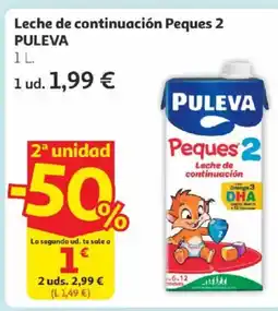Alcampo PULEVA Leche de continuación Peques 2 oferta