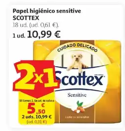 Alcampo SCOTTEX Papel higiénico sensitive oferta