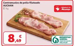 Alcampo AUCHAN Contramuslos de pollo fileteado oferta