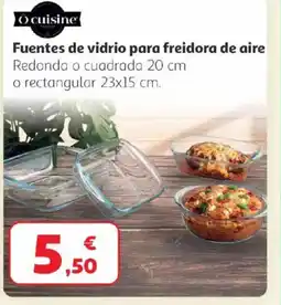 Alcampo Fuentes de vidrio para freidora de aire Redonda o cuadrada 20 cm oferta