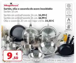 Alcampo MAGEFESA Sartén, olla o cacerola de acero inoxidable. oferta