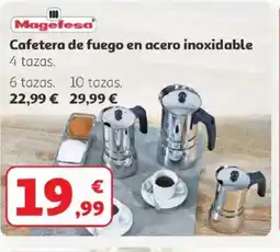 Alcampo MAGEFESA Cafetera de fuego en acero inoxidable oferta