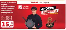 Alcampo TEFAL Sartén de aluminio forjado con antiadherente titanio So Expert con indicador de temperatura oferta