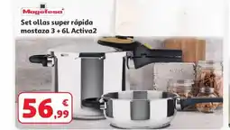 Alcampo MAGEFESA Set ollas super rápida mostaza 3 + 6L Activa2 oferta