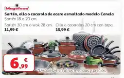 Alcampo MAGEFESA Sartén, olla o cacerola de acero esmaltado modelo Canela oferta