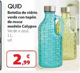 Alcampo QUID Botella de vidrio verde con tapón de rosca modelo Calypso oferta