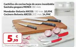 Alcampo MONIX Cuchillos de cocina hoja de acero inoxidable Santoku prepare oferta