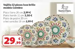 Alcampo Vajilla 12 piezas loza brillo modelo Coimbra oferta