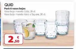 Alcampo QUID Pack 6 vasos bajos oferta