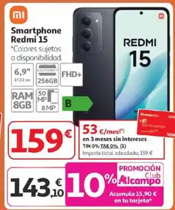 Alcampo Smartphone Redmi 15VI oferta