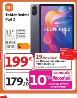 Alcampo Tablet Redmi Pad 2 oferta