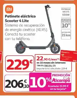 Alcampo Patinete eléctrico Scooter 4 Lite oferta