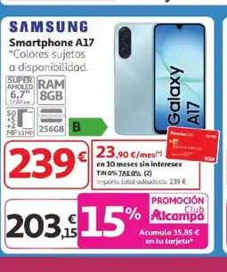 Alcampo SAMSUNG Smartphone A17 oferta