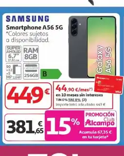 Alcampo SAMSUNG Smartphone A56 5G oferta