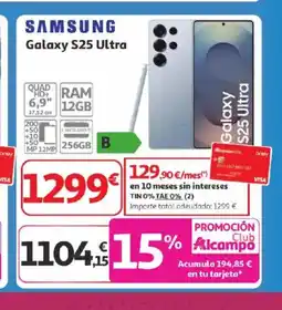 Alcampo SAMSUNG Galaxy S25 Ultra oferta