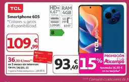 Alcampo TCL Smartphone 605 oferta