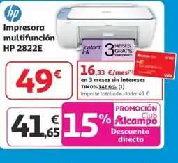 Alcampo HP Impresora multifunción HP 2822E oferta