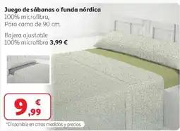 Alcampo Juego de sábanas o funda nórdica oferta