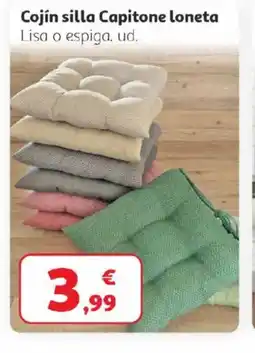 Alcampo Cojín silla Capitone loneta oferta