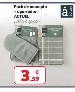 Alcampo ACTUEL Pack de manopla + agarrador oferta