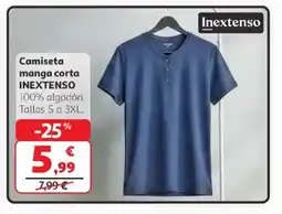Alcampo INEXTENSO Camiseta manga corta oferta