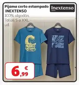 Alcampo INEXTENSO Pijama corto estampado oferta