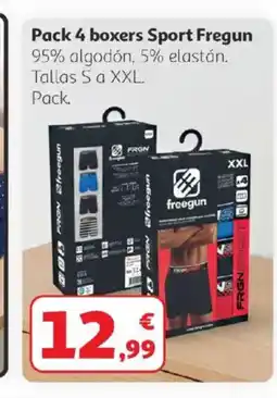 Alcampo FREEGUN Pack 4 boxers Sport oferta