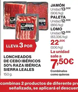 Supercor Loncheados de cebo ibéricos 50% raza ibérica sierra leales oferta