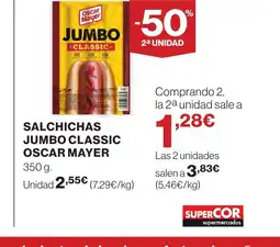 Supercor OSCAR MAYER Salchichas jumbo classic oferta