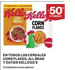Supercor KELLOGG'S En todos los cereales corn flakes, all bran y oaties oferta