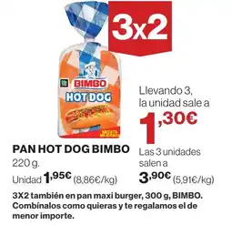 Supercor BIMBO Pan hot dog oferta