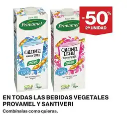 Supercor En todas las bebidas vegetales provamel y santiveri oferta