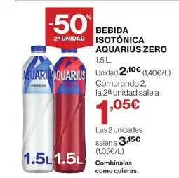 Supercor Bebida isotónica aquarius zero oferta
