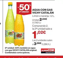 Supercor VICHY CATALÁN Agua con gas oferta